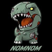 Halloween Zombie Trex NomNom Tie-Dye T-Shirt
