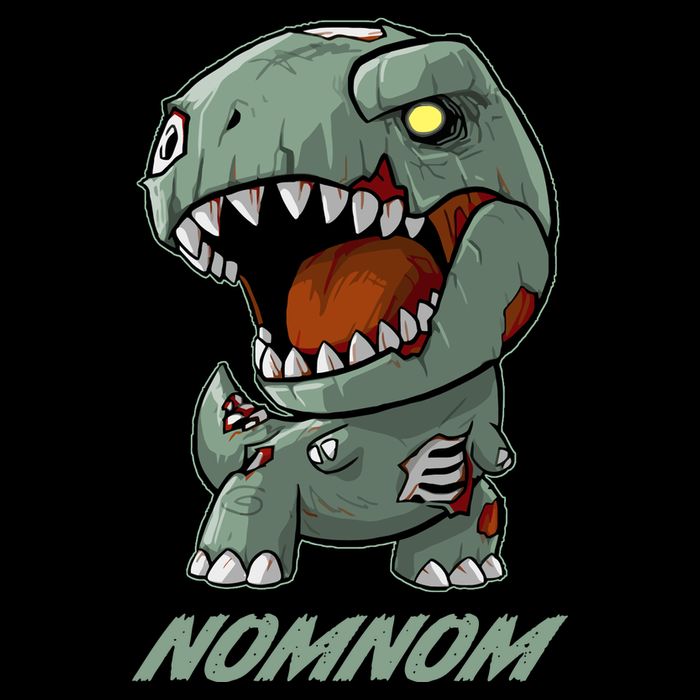 Halloween Zombie Trex NomNom Tie-Dye T-Shirt