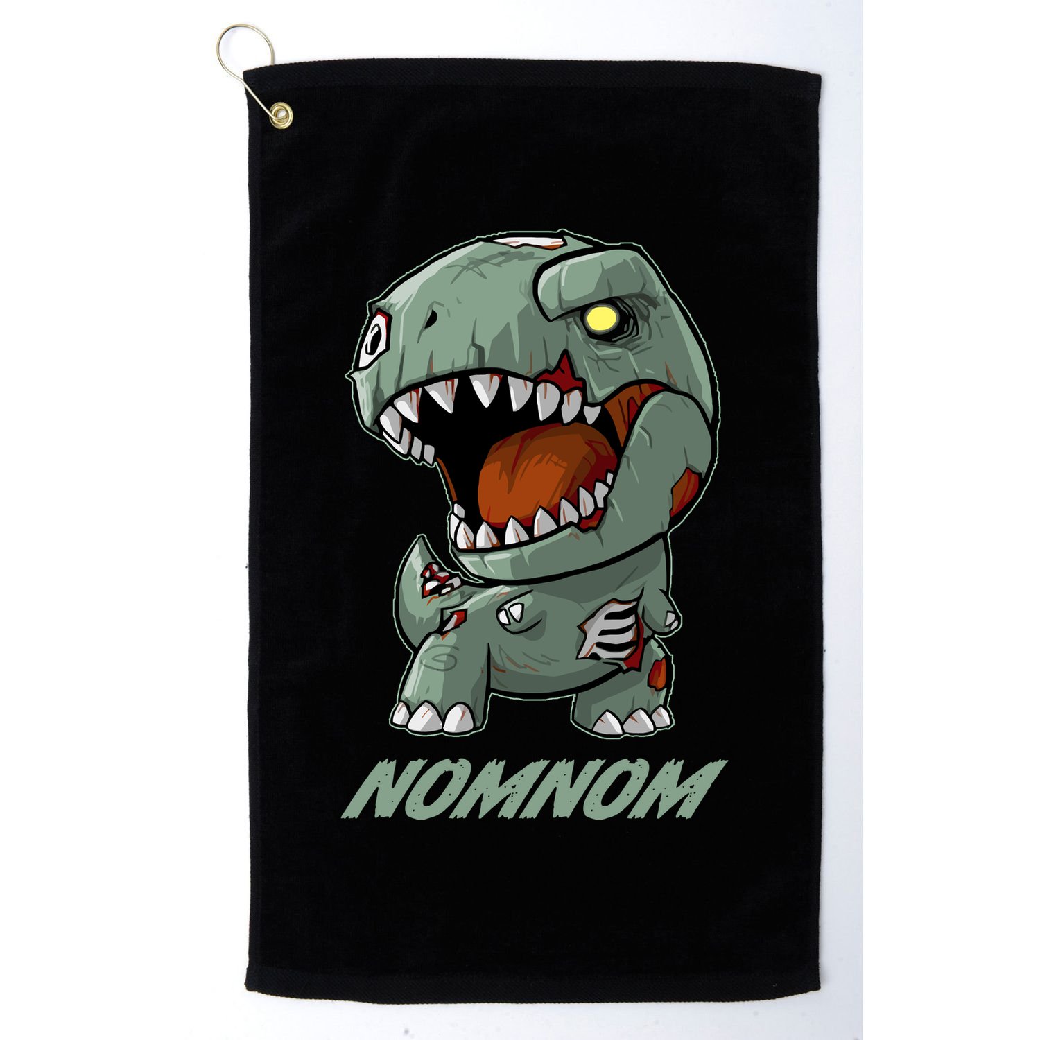 Halloween Zombie Trex NomNom Golf Towel