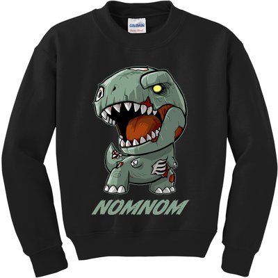 Halloween Zombie Trex NomNom Kids Sweatshirt