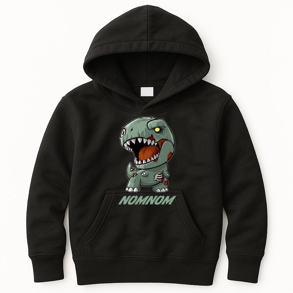 Halloween Zombie Trex NomNom Kids Hoodie