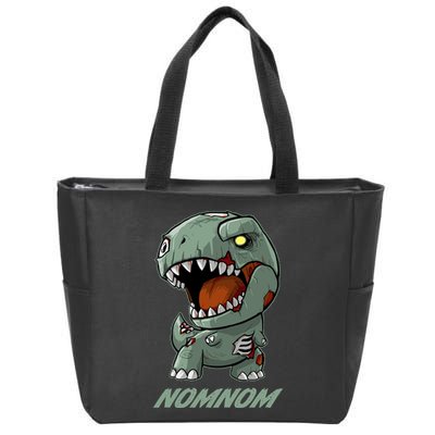Halloween Zombie Trex NomNom Zip Tote Bag