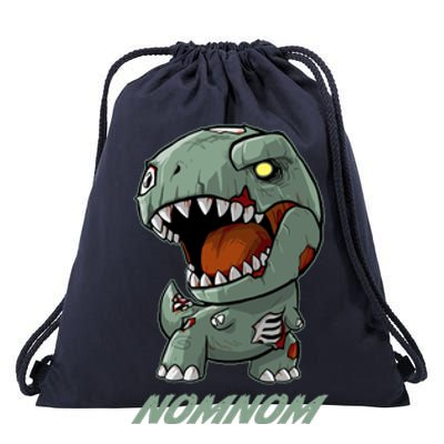 Halloween Zombie Trex NomNom Drawstring Bag