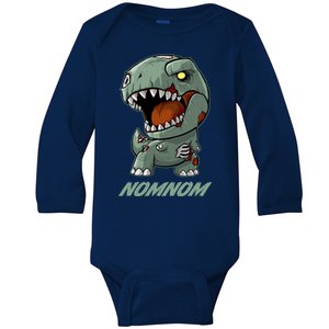 Halloween Zombie Trex NomNom Baby Long Sleeve Bodysuit