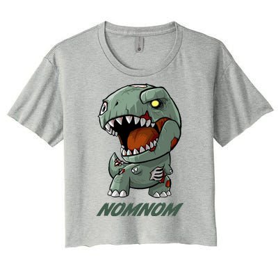 Halloween Zombie Trex NomNom Women's Crop Top Tee