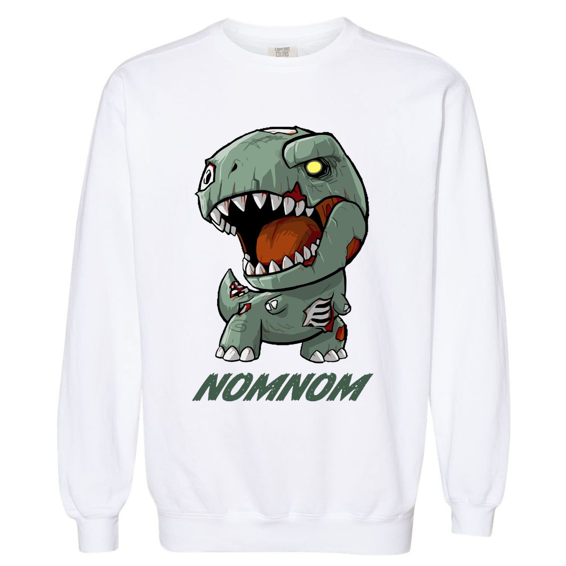 Halloween Zombie Trex NomNom Garment-Dyed Sweatshirt