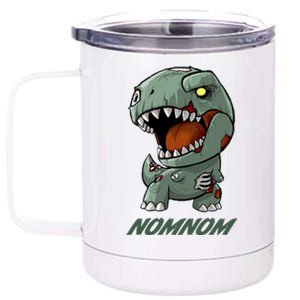 Halloween Zombie Trex NomNom 12 oz Stainless Steel Tumbler Cup