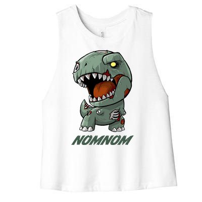 Halloween Zombie Trex NomNom Women's Racerback Cropped Tank