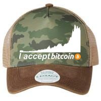 I Accept Bitcoin Crypto Currency Legacy Tie Dye Trucker Hat
