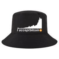 I Accept Bitcoin Crypto Currency Cool Comfort Performance Bucket Hat