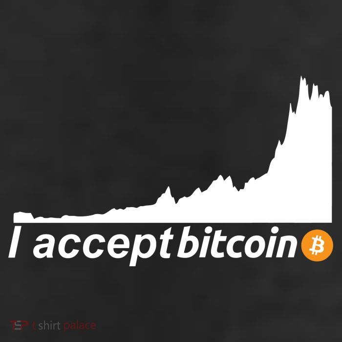 I Accept Bitcoin Crypto Currency Garment-Dyed Fleece Hoodie