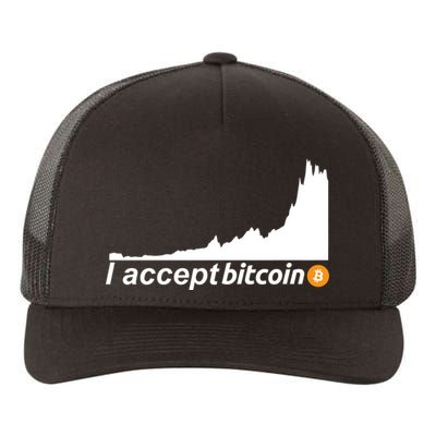 I Accept Bitcoin Crypto Currency Yupoong Adult 5-Panel Trucker Hat