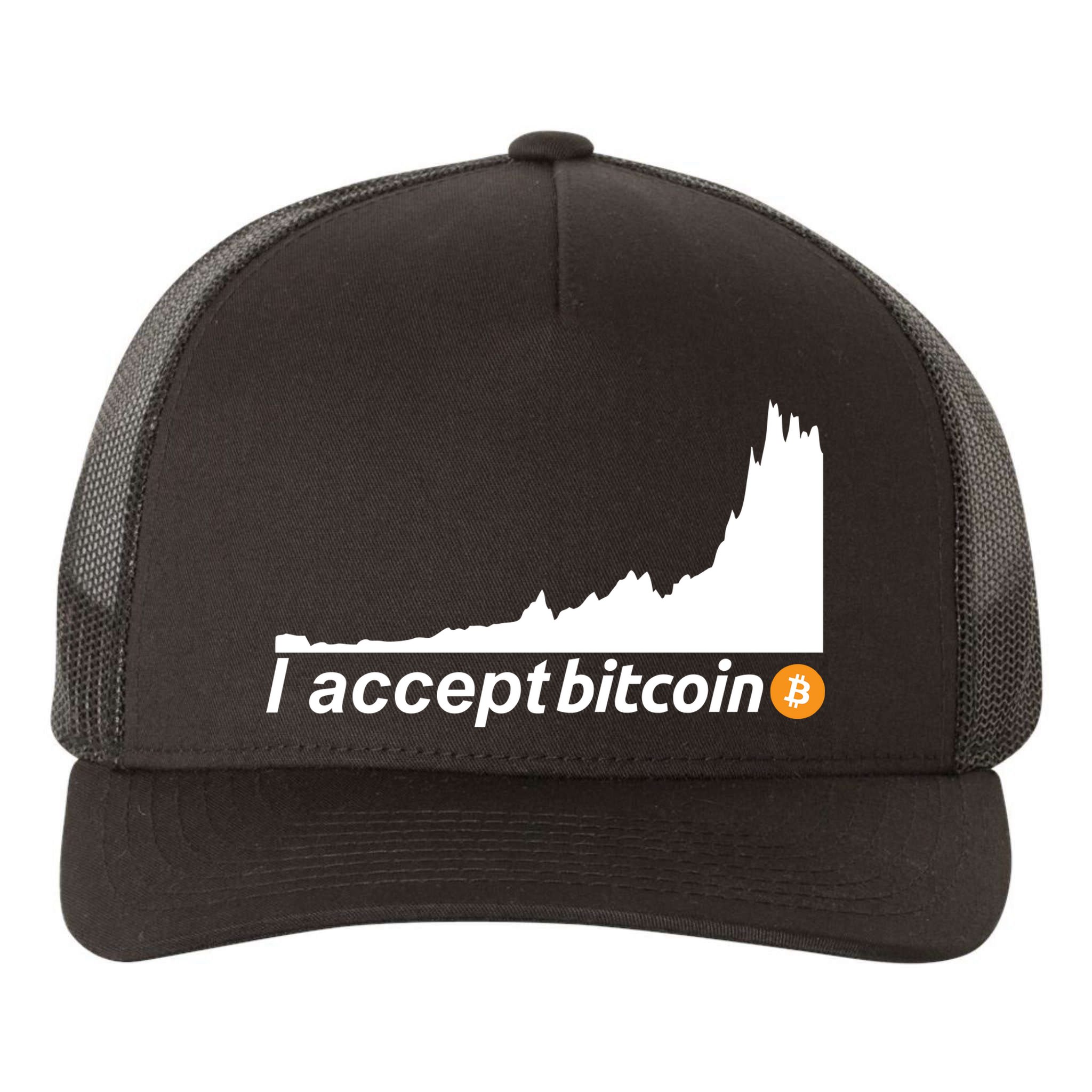I Accept Bitcoin Crypto Currency Yupoong Adult 5-Panel Trucker Hat