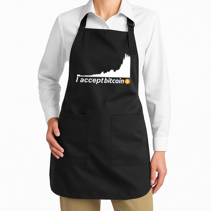 I Accept Bitcoin Crypto Currency Apron