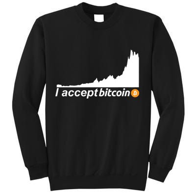 I Accept Bitcoin Crypto Currency Sweatshirt