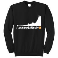 I Accept Bitcoin Crypto Currency Sweatshirt