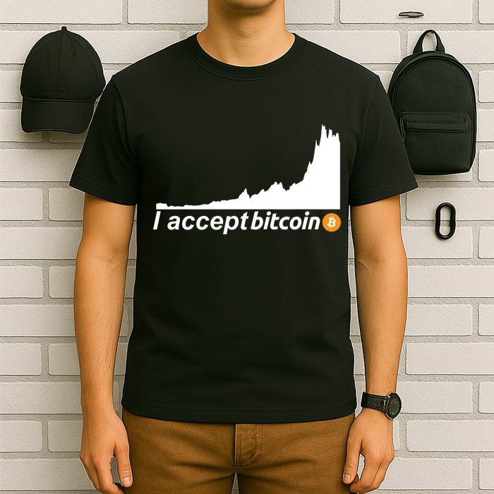 I Accept Bitcoin Crypto Currency T-Shirt