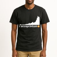 I Accept Bitcoin Crypto Currency Tall T-Shirt
