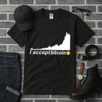 I Accept Bitcoin Crypto Currency Tall T-Shirt
