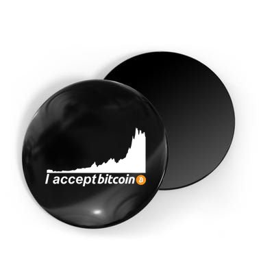 I Accept Bitcoin Crypto Currency Magnet