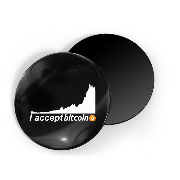 I Accept Bitcoin Crypto Currency Magnet