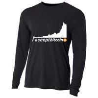 I Accept Bitcoin Crypto Currency Cooling Performance Long Sleeve Crew