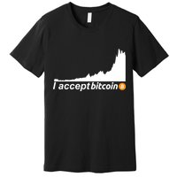 I Accept Bitcoin Crypto Currency Premium T-Shirt