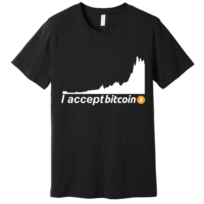 I Accept Bitcoin Crypto Currency Premium T-Shirt