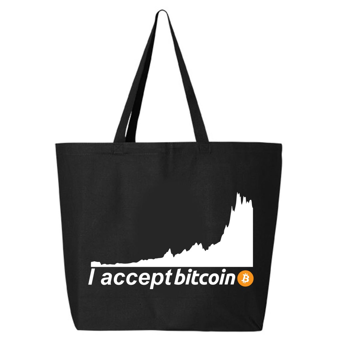 I Accept Bitcoin Crypto Currency 25L Jumbo Tote