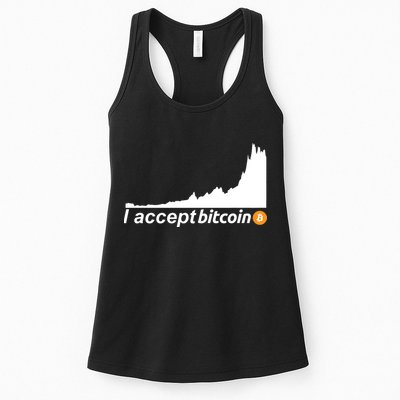 I Accept Bitcoin Crypto Currency Womens Tank Top