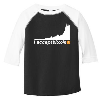 I Accept Bitcoin Crypto Currency Toddler Fine Jersey T-Shirt