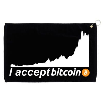 I Accept Bitcoin Crypto Currency Grommeted Golf Towel