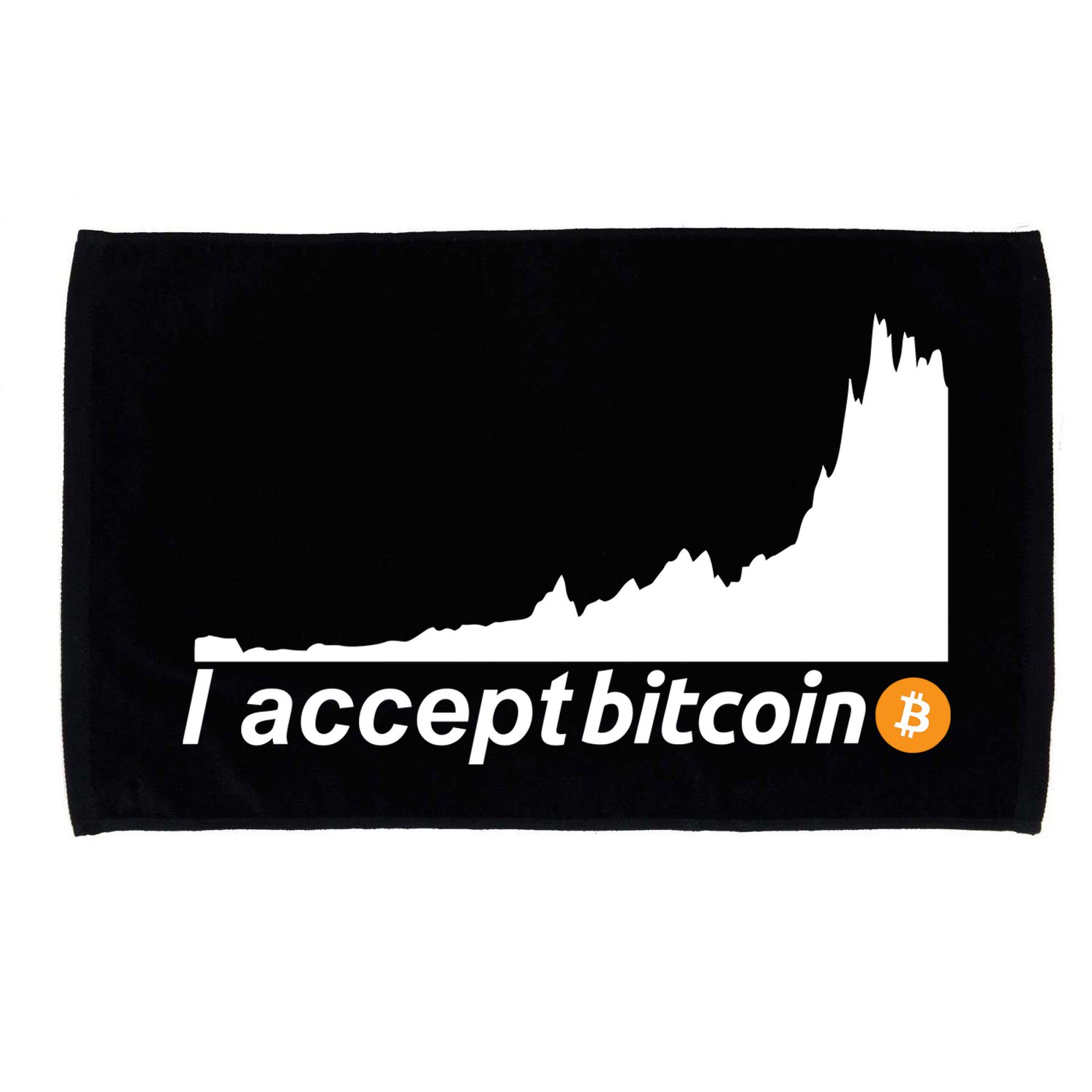 I Accept Bitcoin Crypto Currency Microfiber Hand Towel