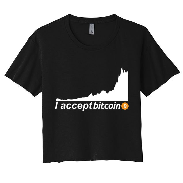 I Accept Bitcoin Crypto Currency Crop Top