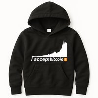 I Accept Bitcoin Crypto Currency Kids Hoodie