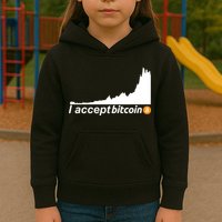 I Accept Bitcoin Crypto Currency Kids Hoodie
