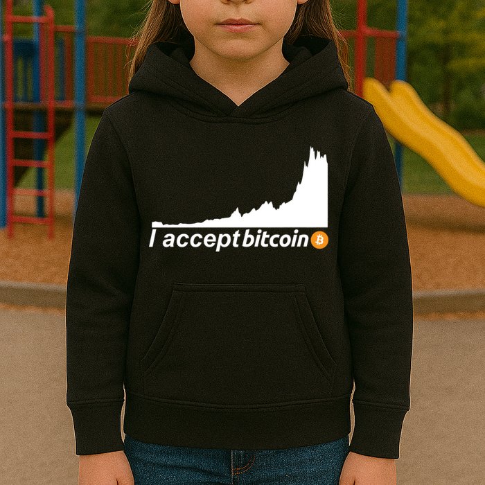 I Accept Bitcoin Crypto Currency Kids Hoodie