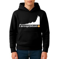 I Accept Bitcoin Crypto Currency Kids Hoodie