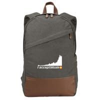I Accept Bitcoin Crypto Currency Cotton Canvas Backpack