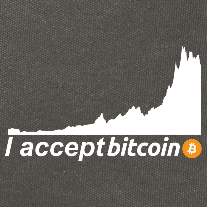 I Accept Bitcoin Crypto Currency Cotton Canvas Backpack