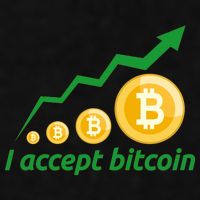I Accept Bitcoin Graph Logo Ladies PosiCharge Tri-Blend Wicking Tank