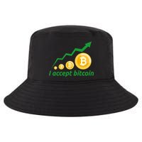 I Accept Bitcoin Graph Logo Cool Comfort Performance Bucket Hat