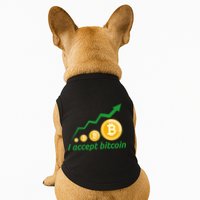 I Accept Bitcoin Graph Logo Doggie Tank