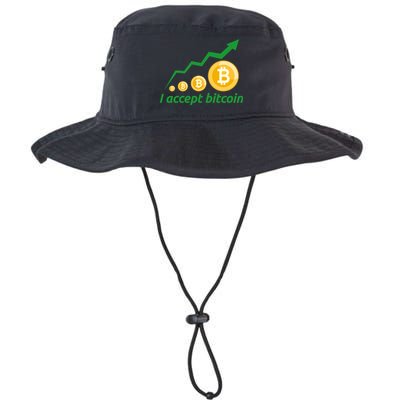 I Accept Bitcoin Graph Logo Bucket Hat