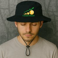I Accept Bitcoin Graph Logo Bucket Hat