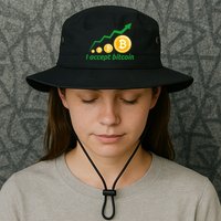 I Accept Bitcoin Graph Logo Bucket Hat