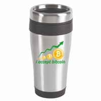 I Accept Bitcoin Graph Logo 16oz Travel Tumbler