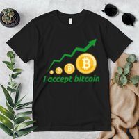 I Accept Bitcoin Graph Logo Premium T-Shirt