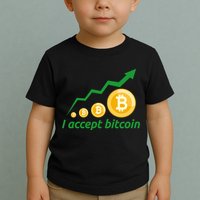 I Accept Bitcoin Graph Logo Toddler T-Shirt