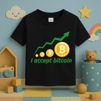 I Accept Bitcoin Graph Logo Toddler T-Shirt
